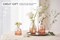 Set of 10 - Amber Glass Bud Vase - Small for Flowers, Bud - in Bulk, Cute Mini Vintage Vases for Centerpieces, Wedding Decorations, Table Decor(Pink Orange)